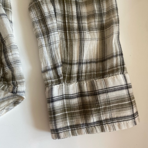 Free People Saddle Up Plaid Lace Yoke Shirt - Picture 12 of 16